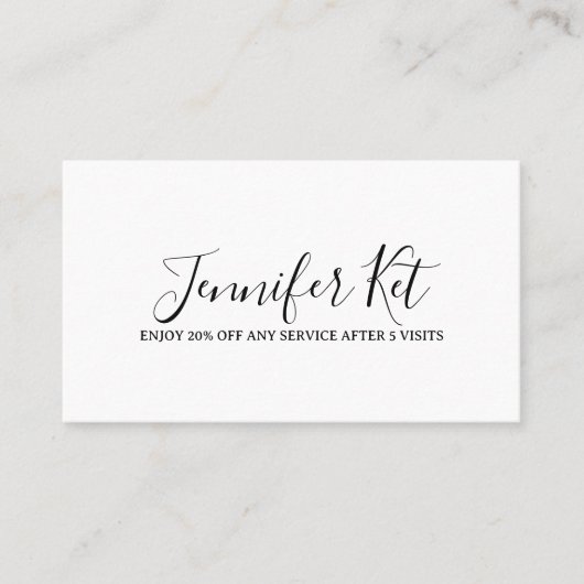 Salon spa business discount offer website visits a 名刺 (正面)