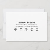 Salon spa business discount offer website visits a 招待状 (裏面)