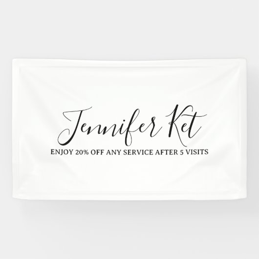 Salon spa business discount offer website visits a 横断幕 (横)