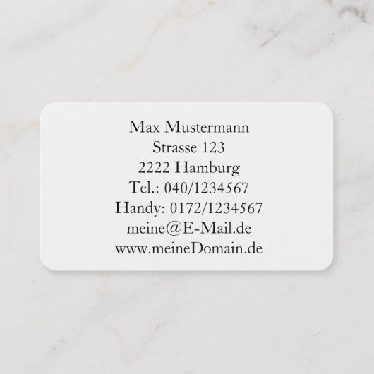 Salon Visitenkarten 名刺 (裏面)