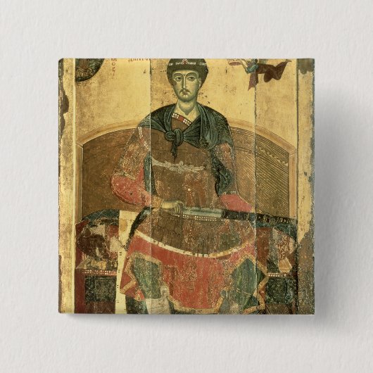 Salonica、12世紀のSt. Demetrius 缶バッジ (正面)
