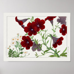Salpiglossis、Matricaria by Tanigami Kona ポスター