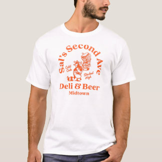 「Sal's Second Ave Deli & Beer」 NYCデリクールアート Tシャツ