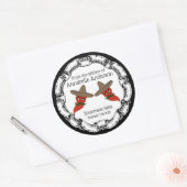 Salsaラベルのパーソナライズ日付 ラウンドシール (封筒)