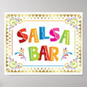 SALSA BAR Fiesta Party Sign Print ポスター (正面)
