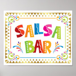 SALSA BAR Fiesta Party Sign Print ポスター