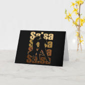 Salsa Dance for a Latin music Dance Salsa カード (黄色い花)