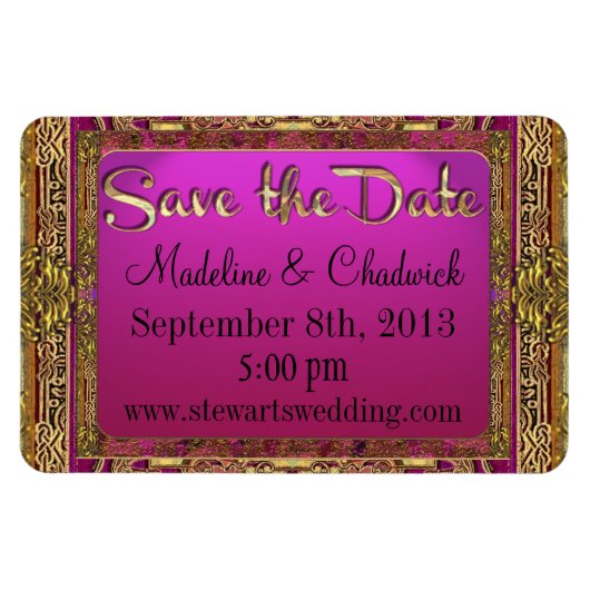 Salsbury Royale 4"x6"の日付を保存 マグネット (横)