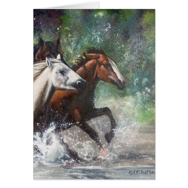 Salt川の野生の馬 (正面)