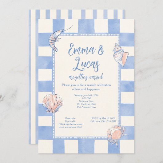 salt and sea 招待状 (正面/裏面)