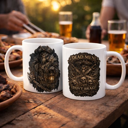 Salt-Cursed Captain Mug – Dead Men Don’t Brag コーヒーマグカップ