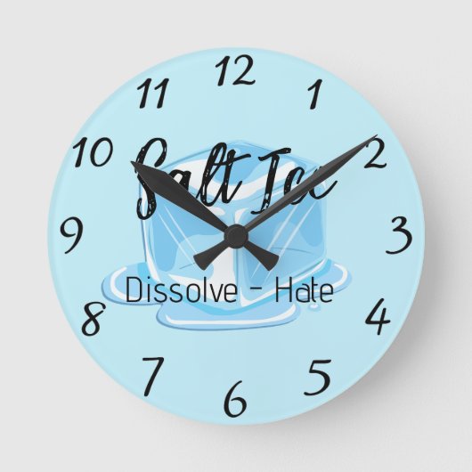 Salt Ice Clock ラウンド壁時計 (正面)