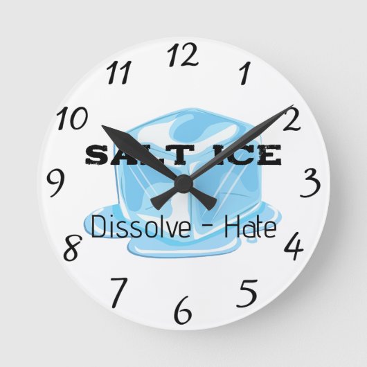 Salt Ice Clock ラウンド壁時計 (正面)