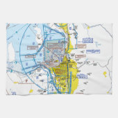 Salt Lake City Flyway Chart キッチンタオル (横)