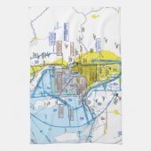 Salt Lake City Flyway Chart キッチンタオル (縦)