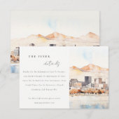 Salt Lake City Utah Landscape Wedding Details エンクロージャーカード (正面/裏面)