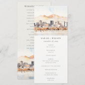 Salt Lake City, Utah Landscape Wedding Program 招待状 (正面/裏面)