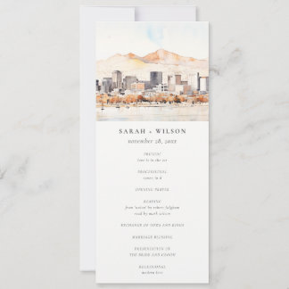 Salt Lake City, Utah Landscape Wedding Program 招待状