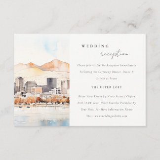 Salt Lake City Utah Landscape Wedding Reception エンクロージャーカード