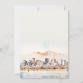 Salt Lake City Utah Watercolor Scape Baby Shower 招待状 (裏面)