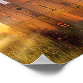 Salt Lake temple with sunbeams poster ポスター (角)