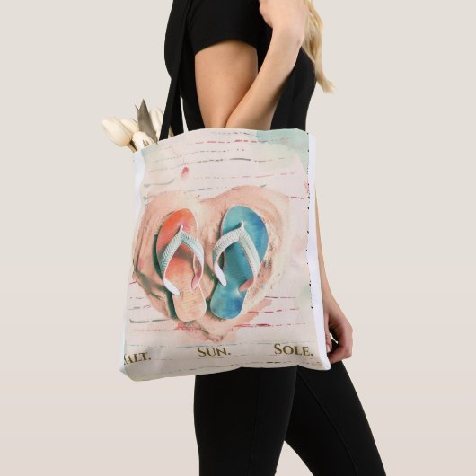 Salt Sun Sole Beach Tote Bag トートバッグ (クローズアップ)