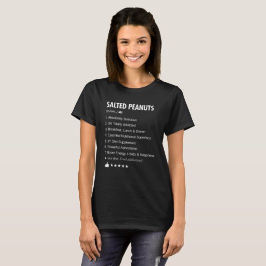 Salted Peanuts Definition Meaning Funny Tシャツ (正面フル)