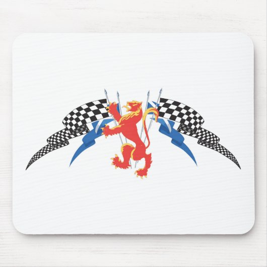 、Saltiresは手がつけられない、ライオン点検します マウスパッド (正面)