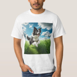 Salto de Alegría: Un Border Collie en Plena Acción Tシャツ