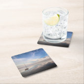 Saltonの穏やかな水に単独ヨット スクエアペーパーコースター (インサイチュ)