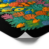 Saltwater Aquarium Christmas Tree  ポスター (角)