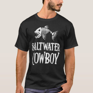 Saltwater Cowboy -魚釣りアングラークラシックTシャツ Tシャツ