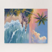Saltwater Daydream | Ocean Coast Watercolor Sea ジグソーパズル (横)