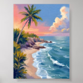 Saltwater Daydream | Ocean Coast Watercolor Sea ポスター (正面)