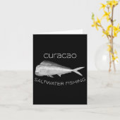 Saltwater Deep Sea Fishing Curacao Mahi Mahi  カード (黄色い花)