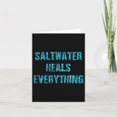 Saltwater Heals Everything Motivational Quotes カード (正面)