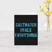 Saltwater Heals Everything Motivational Quotes  カード (黄色い花)