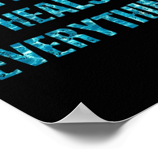 Saltwater Heals Everything Motivational Quotes ポスター (角)