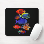 Saltwater Reef Fish Tank Lovers Trigger Fish Manda マウスパッド (マウス)