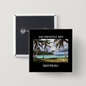 Saltwhistle Bay, Mayreau, Caribbean Island 缶バッジ (正面&裏面)