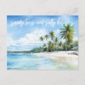 Saltyキスビーチ結婚式日付の保存 案内ポストカード (正面)