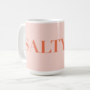 SALTY皮肉タイポグラフィデザインインOrange Red コーヒーマグカップ