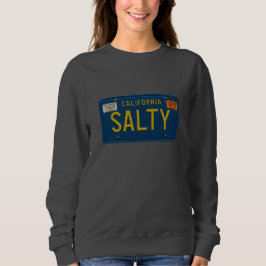 「Salty」- 1969年カリフォルニアの免許証プレート グラフィック スウェットシャツ