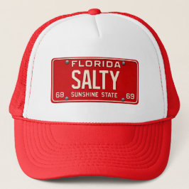 Salty 1969 | Red Retro Florida License Plate Surf キャップ