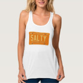Salty 1969 -Retro Florida Graphic Art- Scoop Neck タンクトップ (正面)