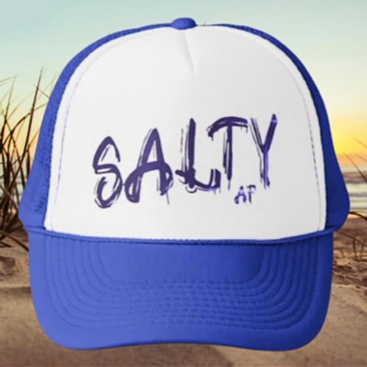 「Salty AF」ロゴ 青い黄昏 キャップ