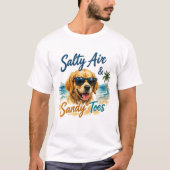 Salty Air Sandy Toes  | 夏のビーチの雰囲気 Tシャツ (正面)
