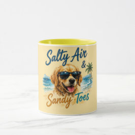 Salty Air Sandy Toes 犬マグカップ マグカップ