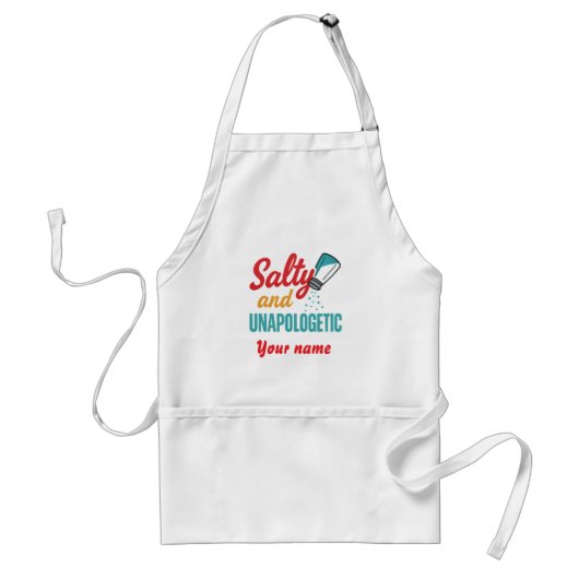 Salty and Unapologetic – Retro Diner Salt Shaker スタンダードエプロン (正面)
