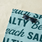 Salty Beach - Coastal Teal Sea Glass Graphic Print ビーチタオル (インサイチュ)